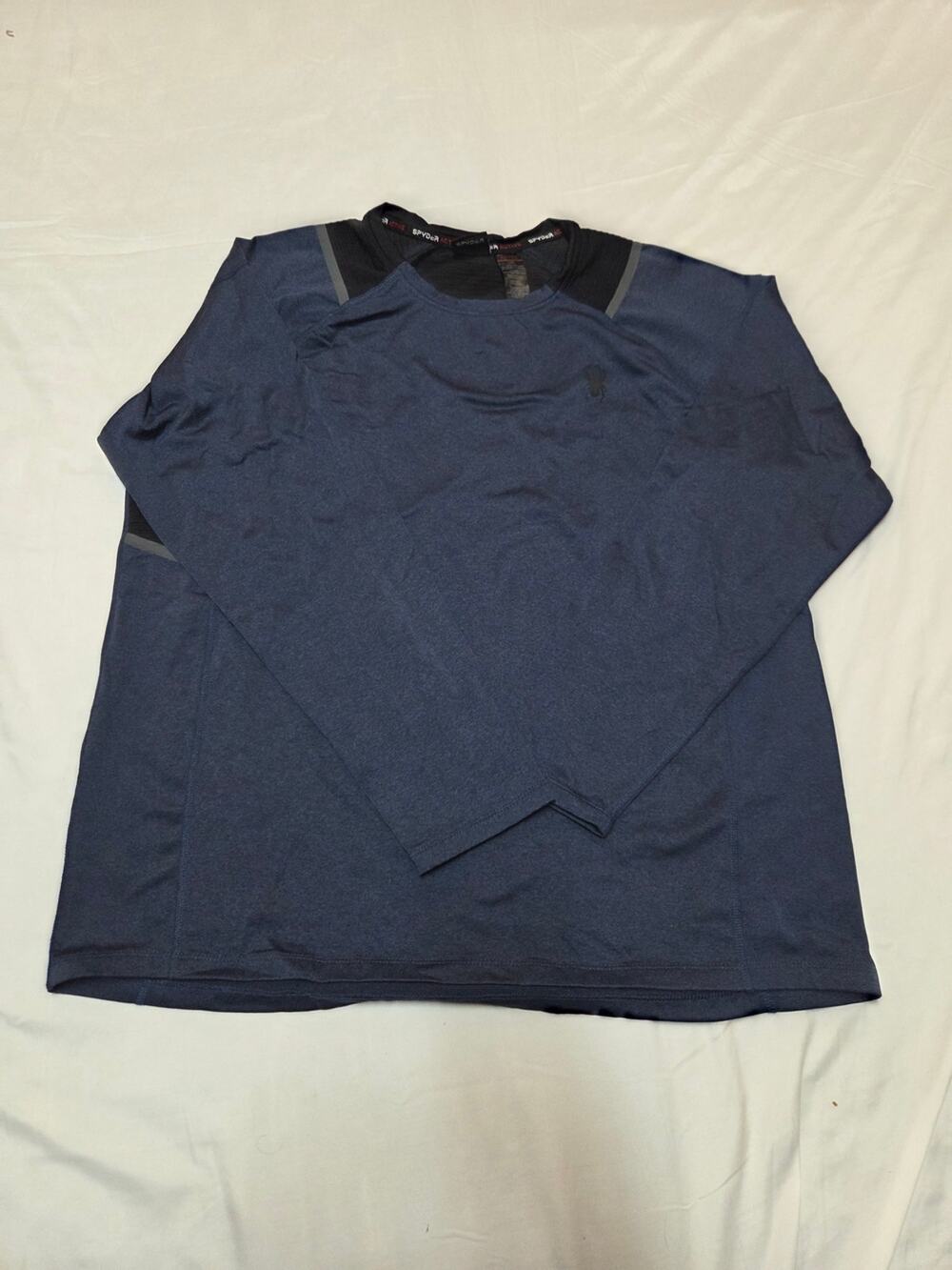 Spyder Men's Long-Sleeve Performance Top - Blue with Black Accents size L